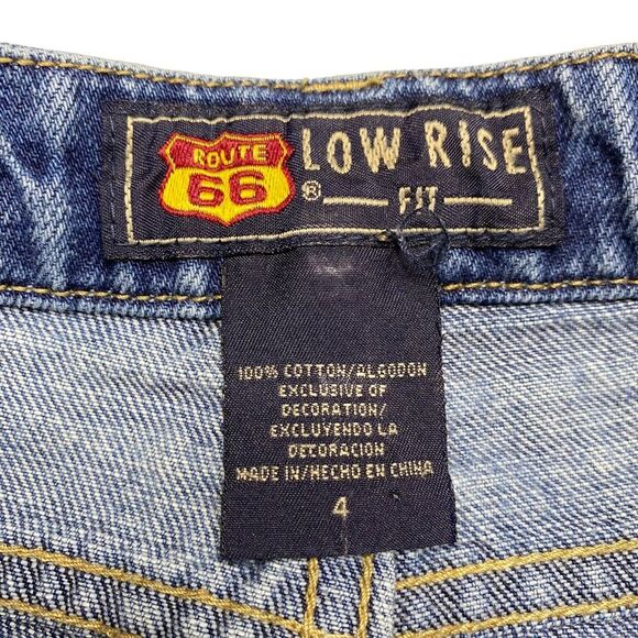 Vintage Route 66 Low Rise Embellished Beaded Embroidered Blue Jeans Sz 4 - Picture 13 of 16